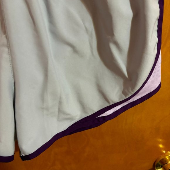 Nike Dri-Fit Athletic Workout Running Shorts, Grey & Purple, Women's Small - Picture 4 of 10